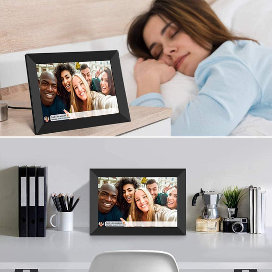 32GB  10.1 Inch Smart WiFi Digital Photo Frame 1280x800 IPS LCD Touch Screen, Auto-Rotate Portrait and Landscape, Built in 32GB Memory, Share Moments Instantly via Frameo App from Anywhere