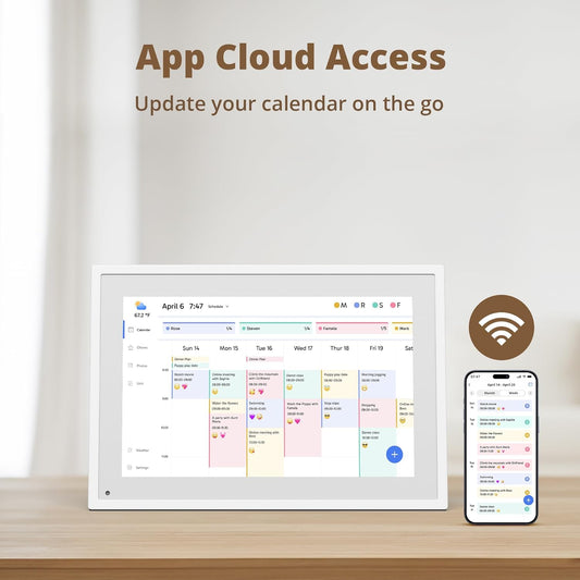 Smart Family Planner, Hearth Display Desk Digital Calendar Seamless Scheduling